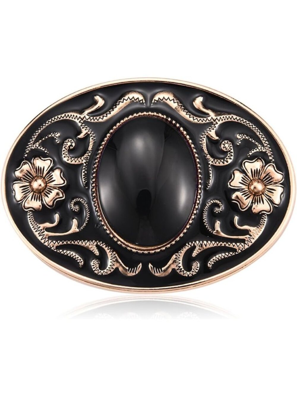 Unisex Black Vintage Stone Cowboy Belt Buckle Native American Style